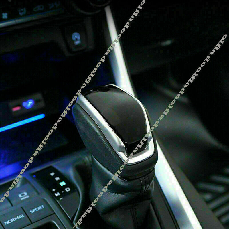 for Toyota RAV4 2019-2022 Silver+Black Interior Gear Shift Knob Cover Cap trim