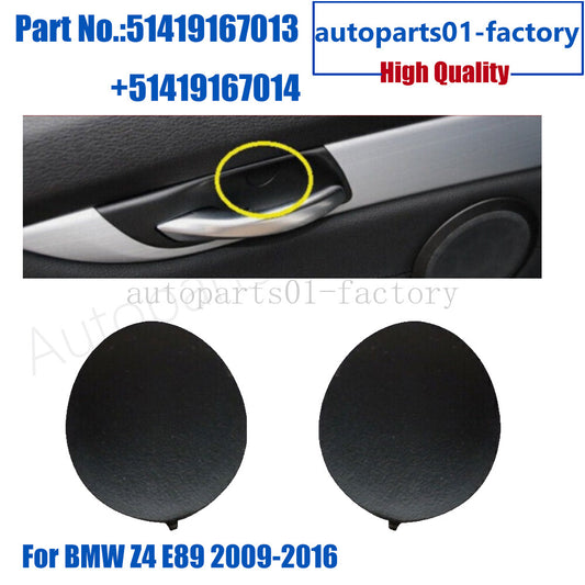 1Pair LeftRight Inner Door Handle Screw Cover Cap Fit for BMW Z4 E89 2009-2016