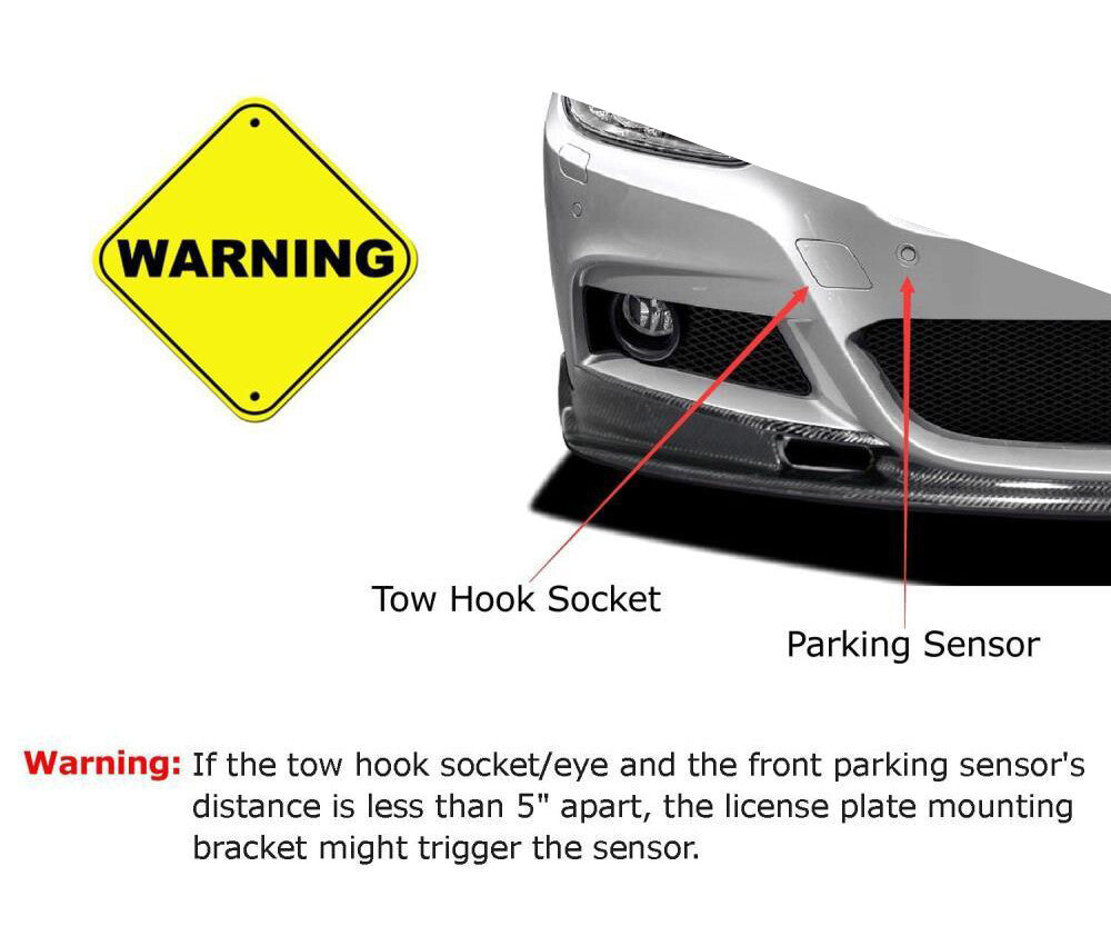 Tow Hook License Plate Mounting Bracket Holder for Subaru for Impreza WRX STI XV