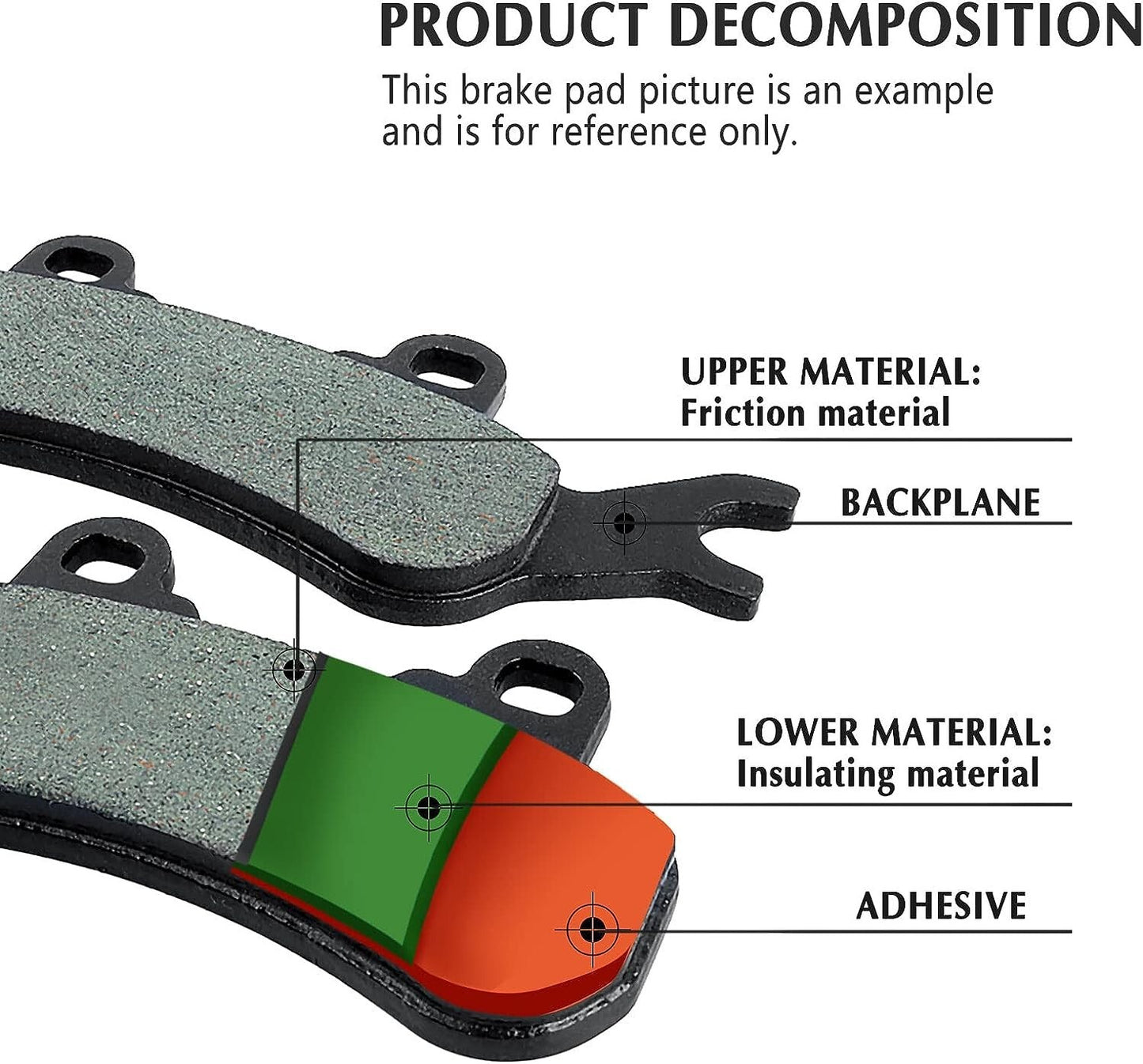 Brake Pads for Can-Am for Defender Max HD10 4x4 for Defender Max HD8 4x4 Maverick 2017