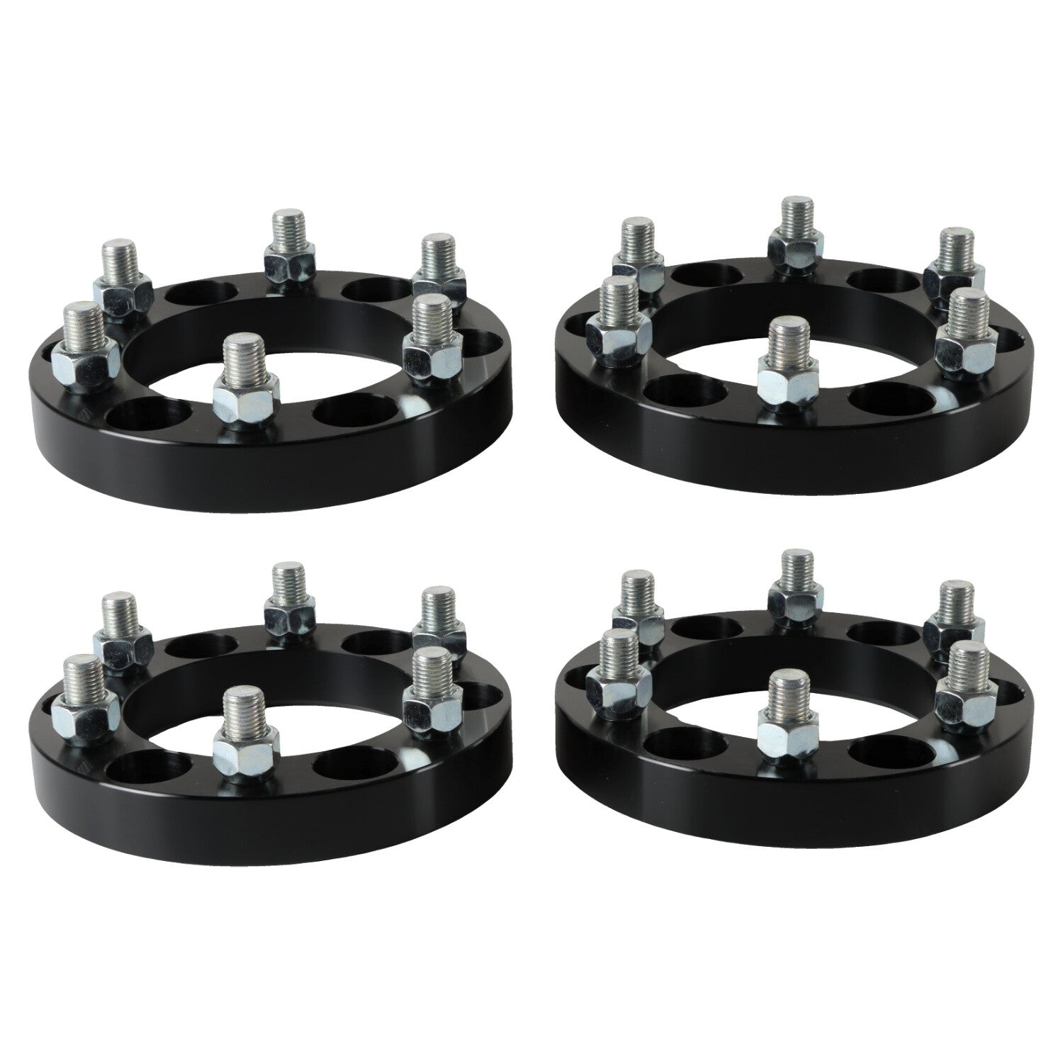 4pc 1 Inch 6 Lug for Chevy GM Wheel Spacers Adapters | 6x5.5 - 6x5.5 14x1.5