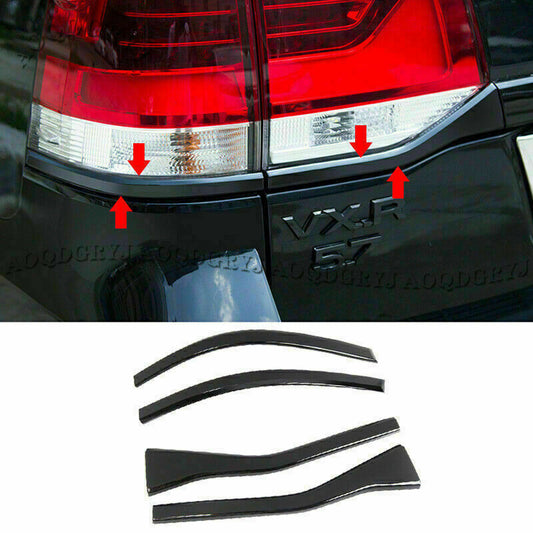 for Land Cruiser LC200 2016-2021 Glossy Black Rear Taillight Moulding Trim Strip