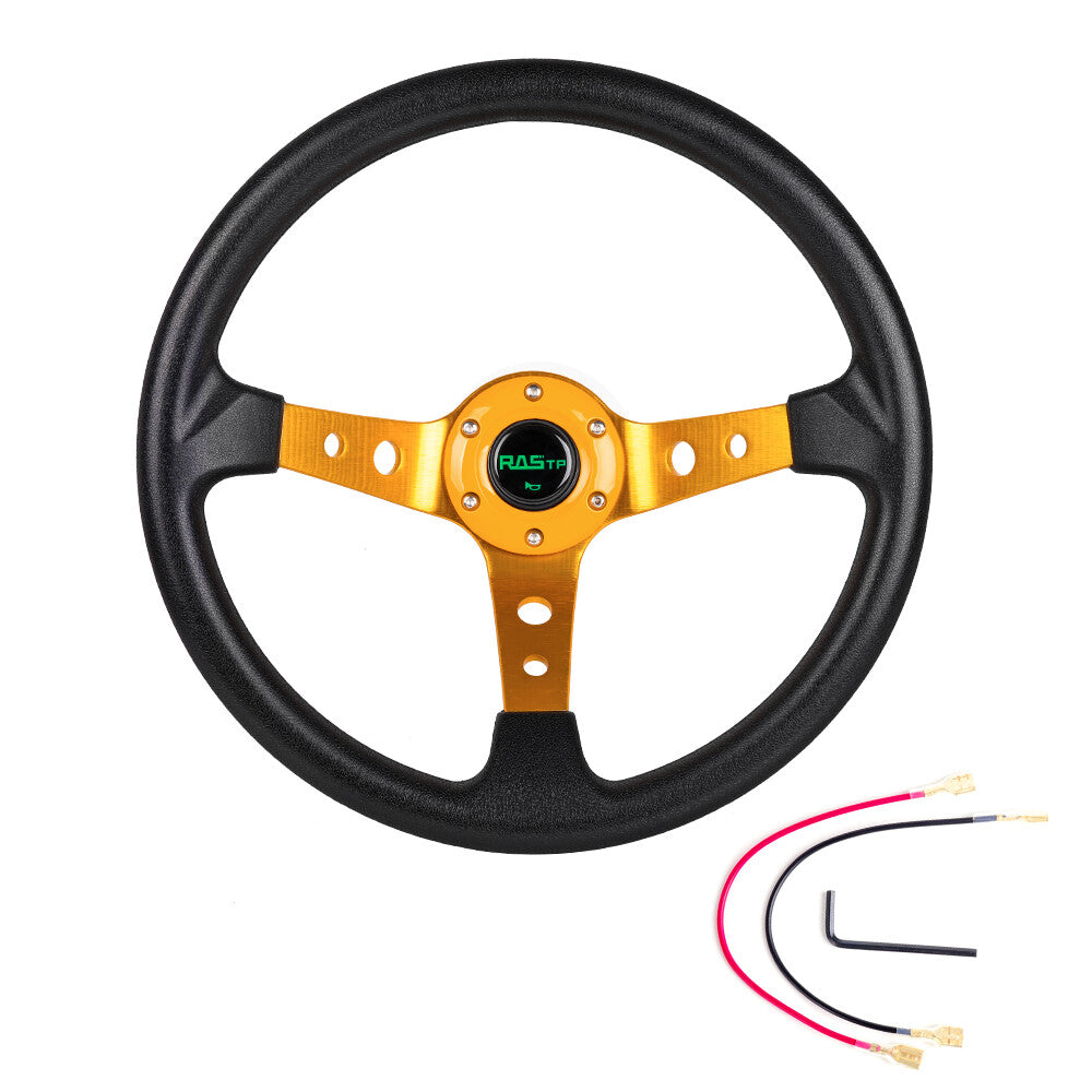 Universal 14 340mm Drifting Racing Steering Wheel 9.5cm Deep Dish