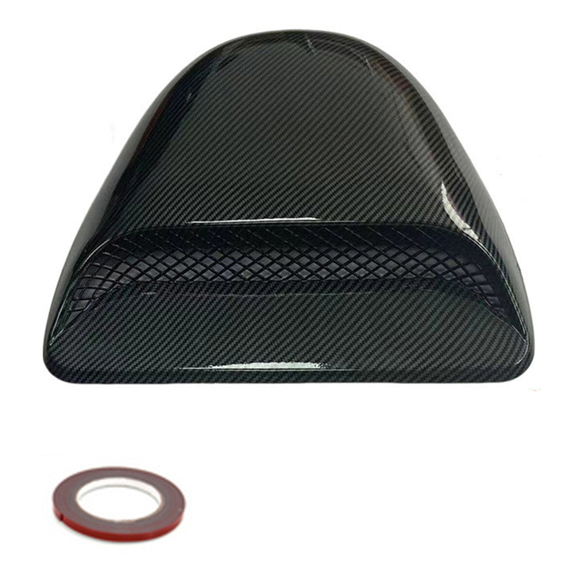 Car Decorative Air Flow Intake Hood Scoop Vent Bonnet Cover Carbon Fiber Look