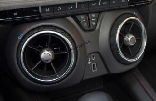 for Chevrolet Blazer 19-2021 Black Titanium Middle Console Air Outlet Vent Trim