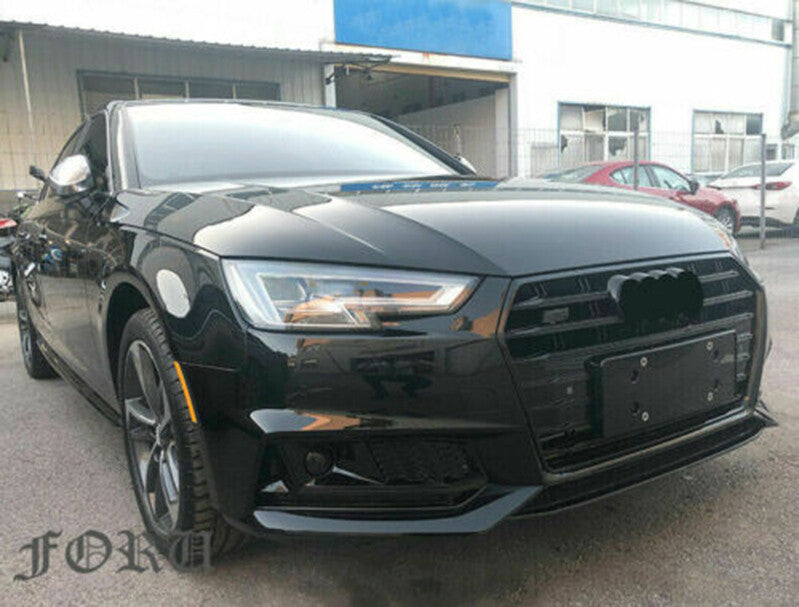 Glossy Black for Audi A4/S4 2017-2019 Fog Light Mesh Vent Bezel To RS4 Style