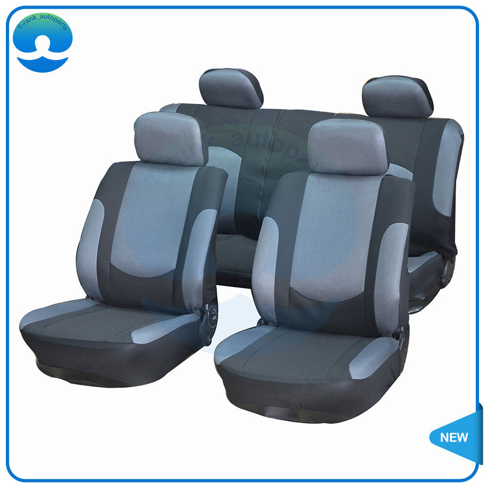 10Pcs Black Gray Car for Seat Cover Full Covers 3 MM Sponge Padding Set for Cadillac