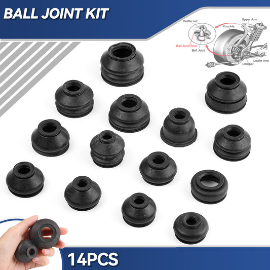 14X Universal Rubber Ball Joint Rubber Dust Boot Cover Track Rod End Set Kits