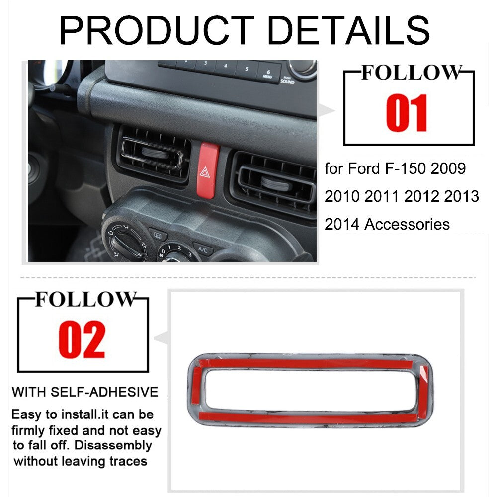 Carbon Fiber Central Air Condition Outlet Cover Trim for Suzuki for Jimny 2019-2023