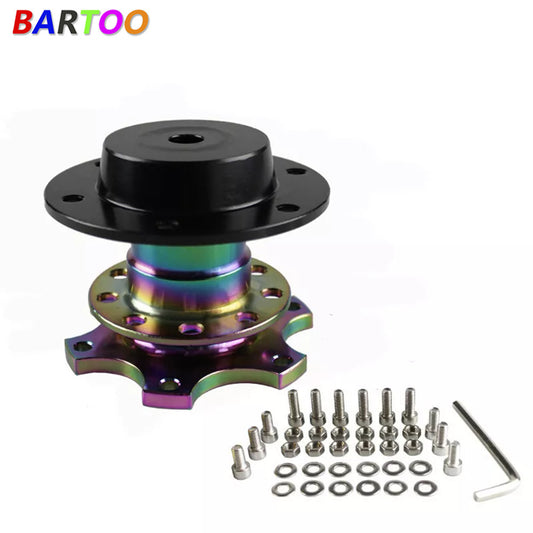 Universal Chrome Car Steering Wheel Quick Release Hub Adapter Snap Off Boss Kit