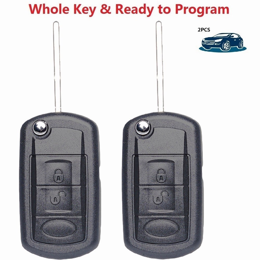 Two remote-controlled flip car keychains for 2006, 2007, 2008, and 2009 for Land Rover LR3 and for Range Rover RRS.