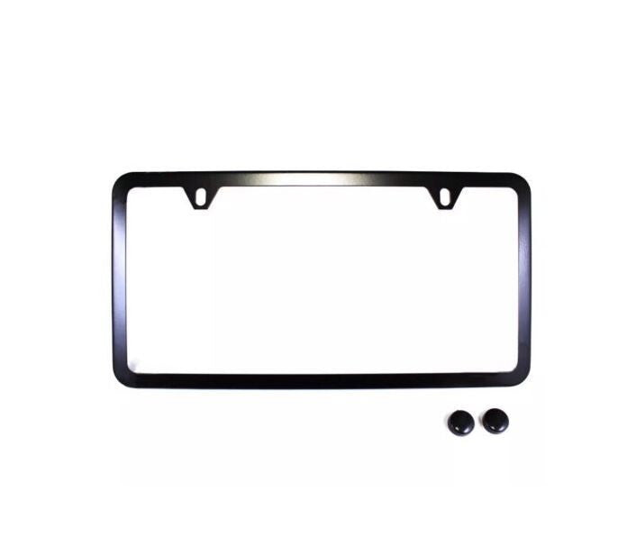 1 piece car license plate frame cover cap trunk 2 holes black for Hyundai