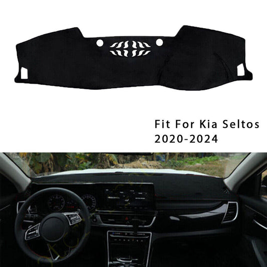 DashMat Cover Dashboard Non-slip Sun Protector Mat Fit for Kia Seltos 2020-2024