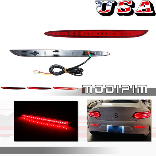 A pair of LED rear reflector brake lights are suitable for 17-23 for Benz C300 and 17-20 AMG GT.