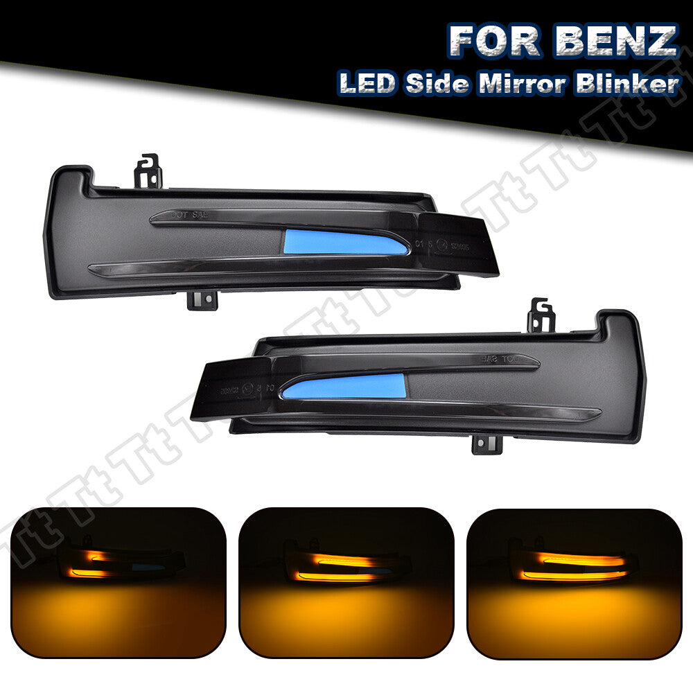 Sequential LED side mirror turn signals applicable to for Mercedes-Benz CES, CLA, CLS, GLK