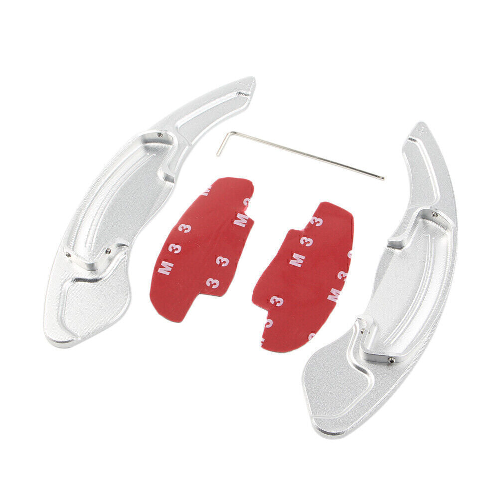 2x Car Steering Wheel Shifter Paddle Extension Fit for Honda Accord for Acura CDX Silver