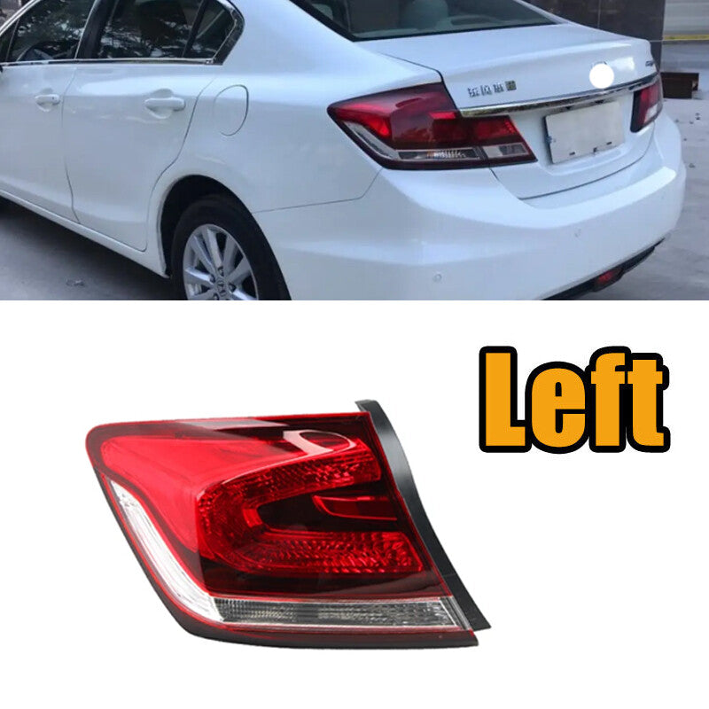 Tail Light for 2013-2015 for Honda for Civic LH Outer Sedan