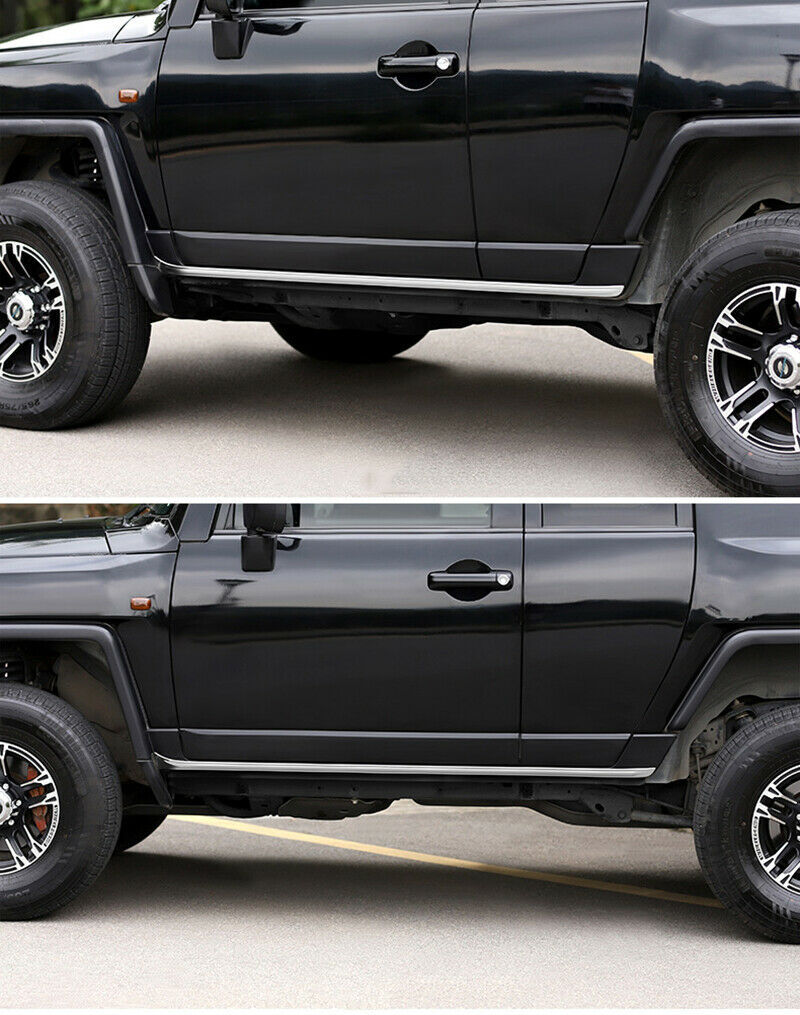 Chrome Steel Side skirts Body Side Molding Trim for Toyota FJ Cruiser 2007-2021