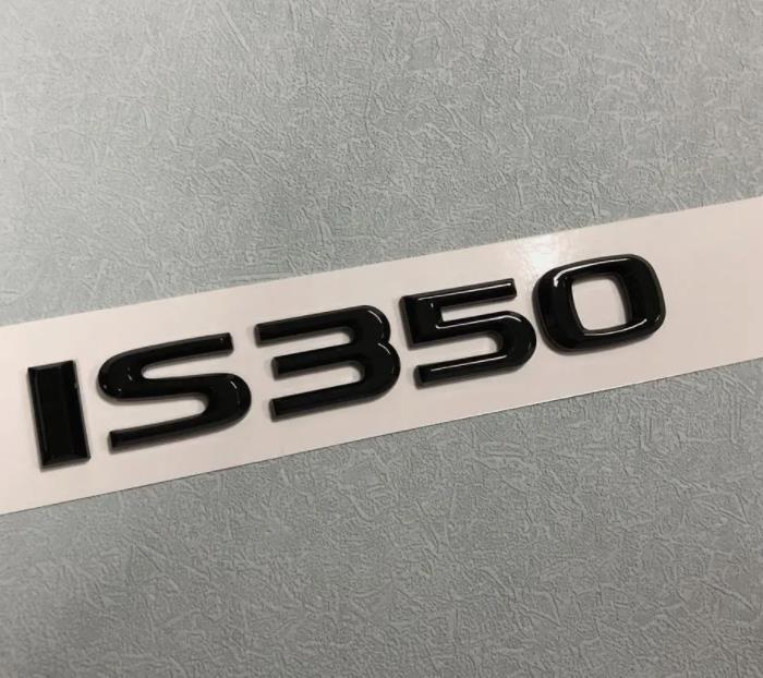 Gloss Black For 2014-2024 IS 350 IS350 Letter Emblem Rear Trunk Sticker Badge 1x