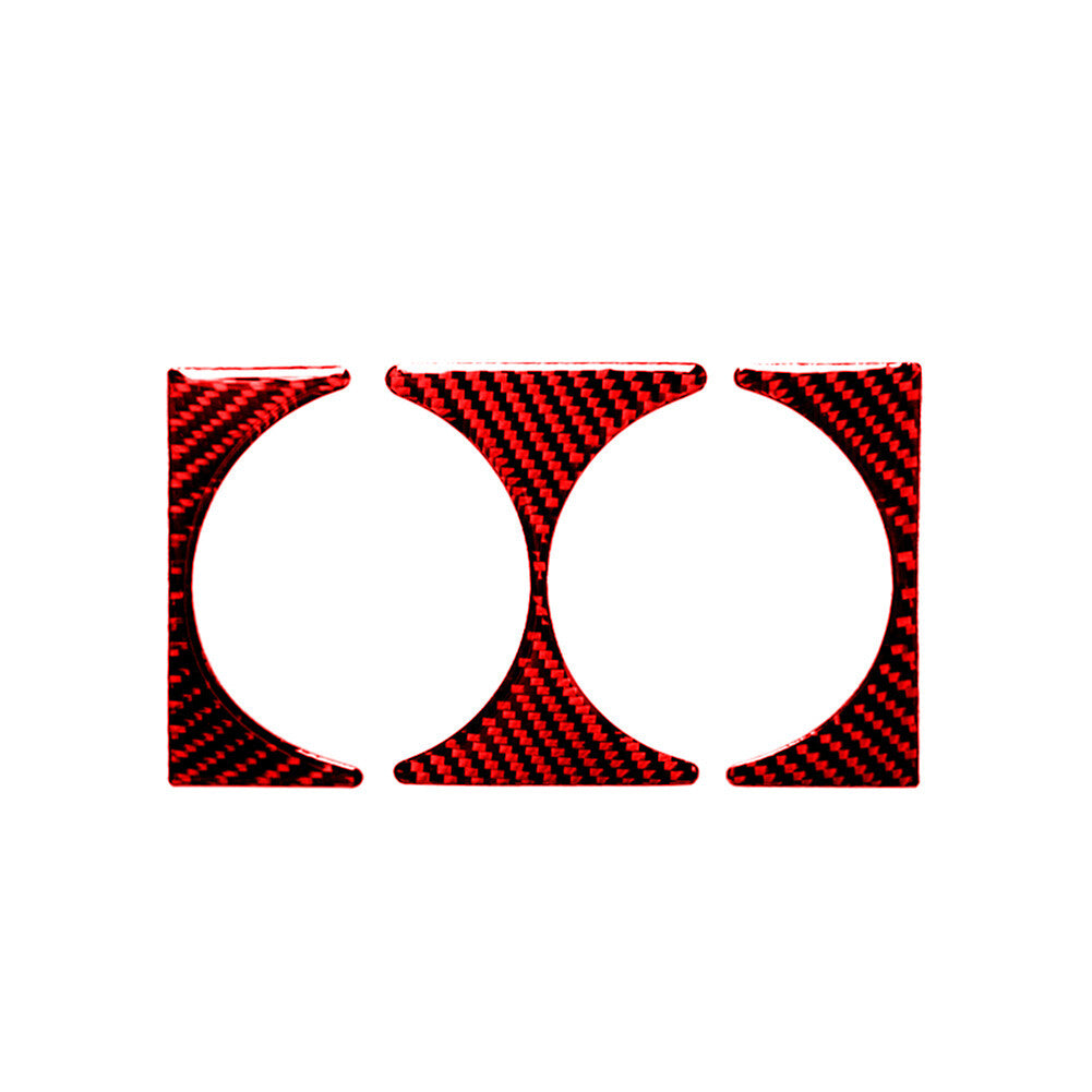 Red Carbon Fiber Watercup Holder Cover Trim Fit for BMW 3 Series E46 1998-2005