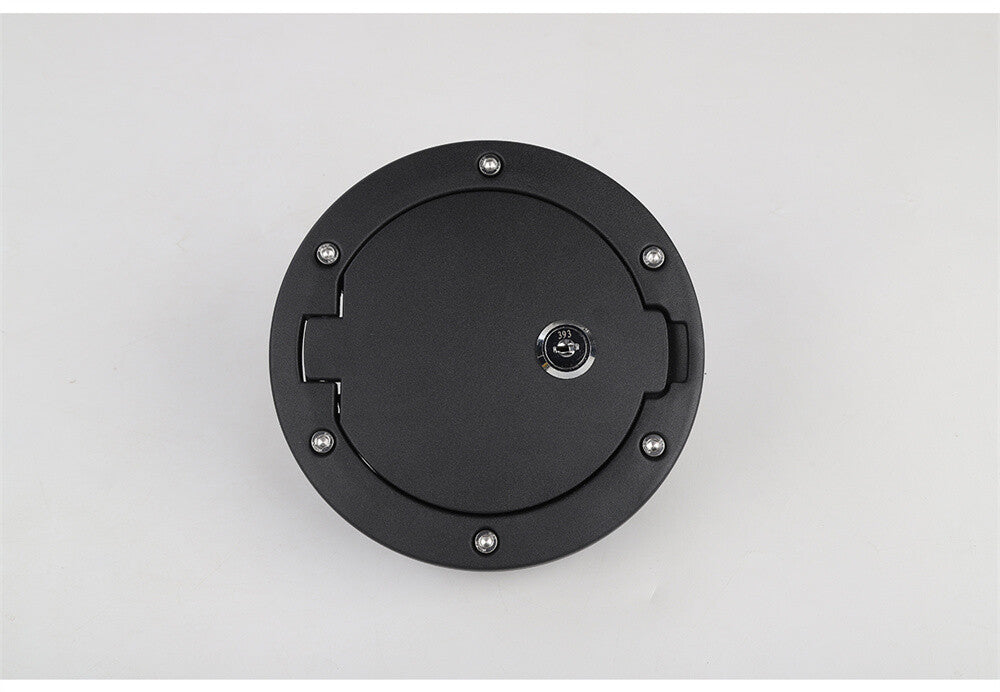 Black Locking Door Gas Tank Cap Fuel Filler Cover for Jeep for Wrangler JK 2007-2017