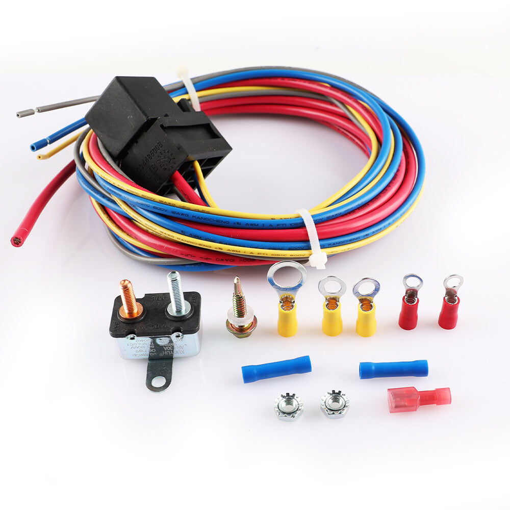 Electric Fuel Pump Relay Wire Harness Kit Bypass 30 AMP For 12V System Universal