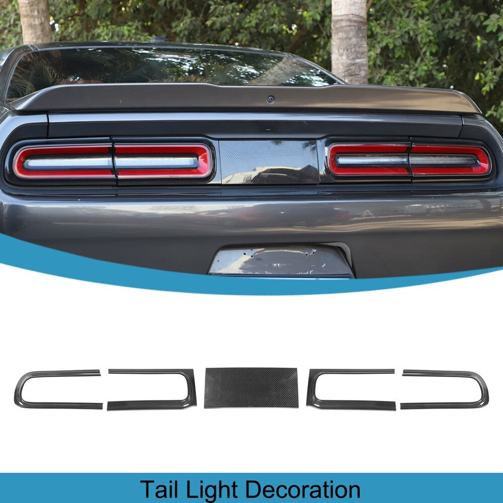5PCS Rear Tail Light Lamp Cover Trim Accessories for Dodge for Challenger 2015-2023