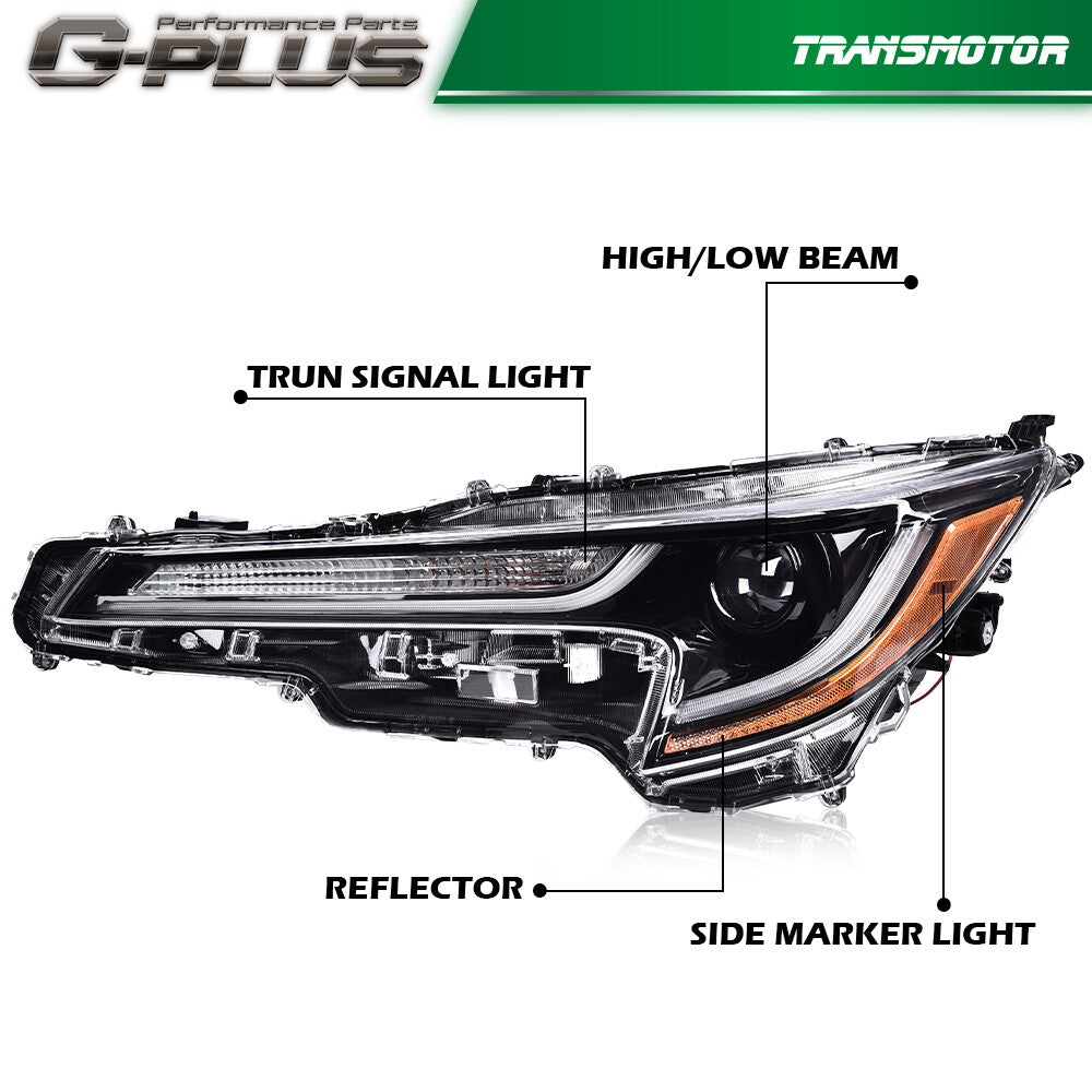 Applicable to 2020-2022 for Toyota for Corolla L LE headlights (LED, driver's side)