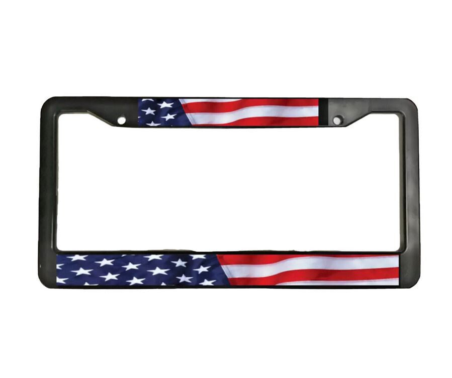 Car license plate frame cover, front cover, rear boot, black American flag for Genesis 1x