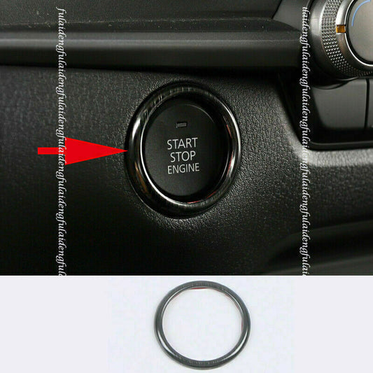 for Mazda CX-30 2020-2022 Black Titanium Ignition Switch Start Button Frame Trim