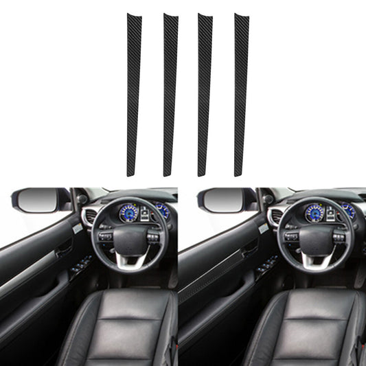 4Pcs Carbon Fiber Door Panel Cover Trim for Toyota Hilux 2015-2021