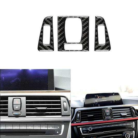 Carbon Fiber Central Air Outlet Frame Trim Cover for BMW 3 Series F30 2013-2019