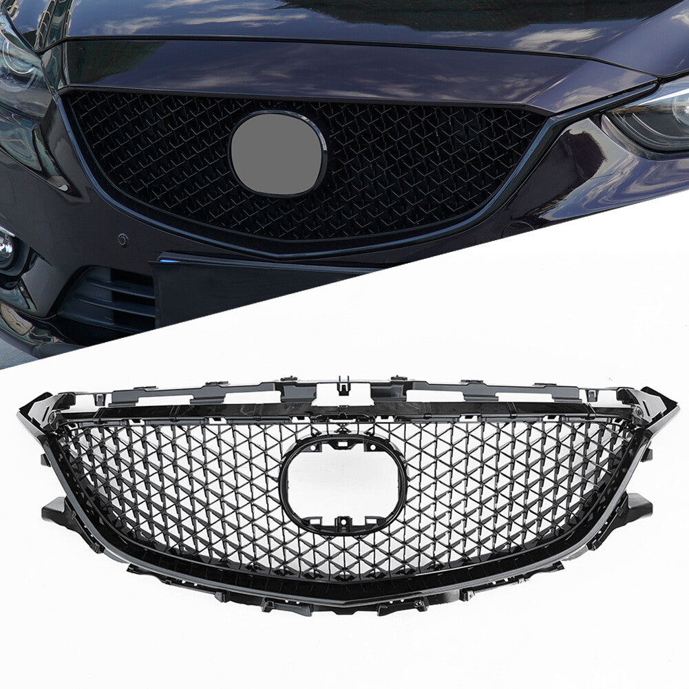 Front Upper Bumper Diamond Grille Grill for Mazda 6 Atenza 2014-2016 2015