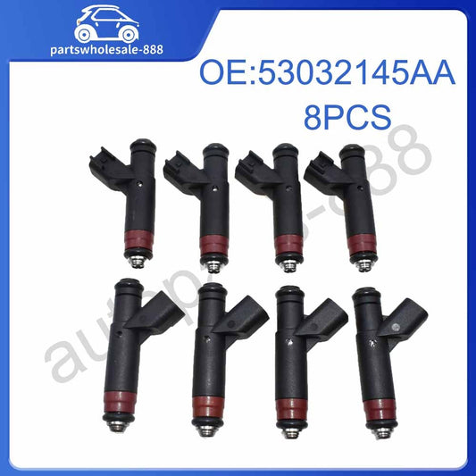 8-pack 53032145AA fuel injectors suitable for 2001-2004 for Dodge Dakota for Jeep 4.7L 5.7L V8 models.