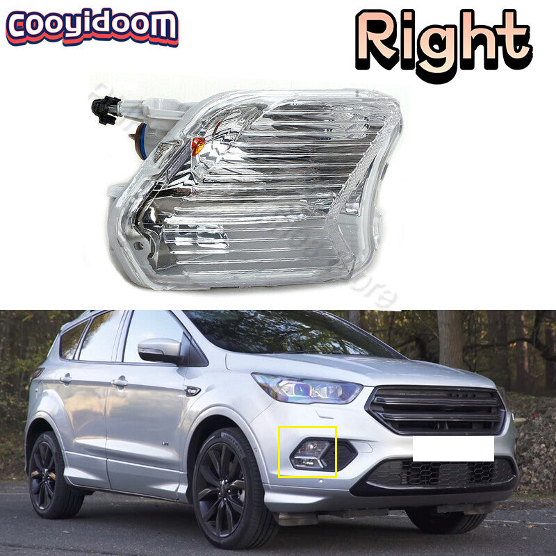 Right Front Fog Light Turn Signal Lamp With Bulb For 2017-19 for Ford Escape Kuga