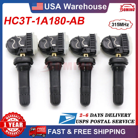 4PC New TPMS Tire Pressure Monitor Sensor HC3T-1A180-AB for Ford Fusion for Lincoln