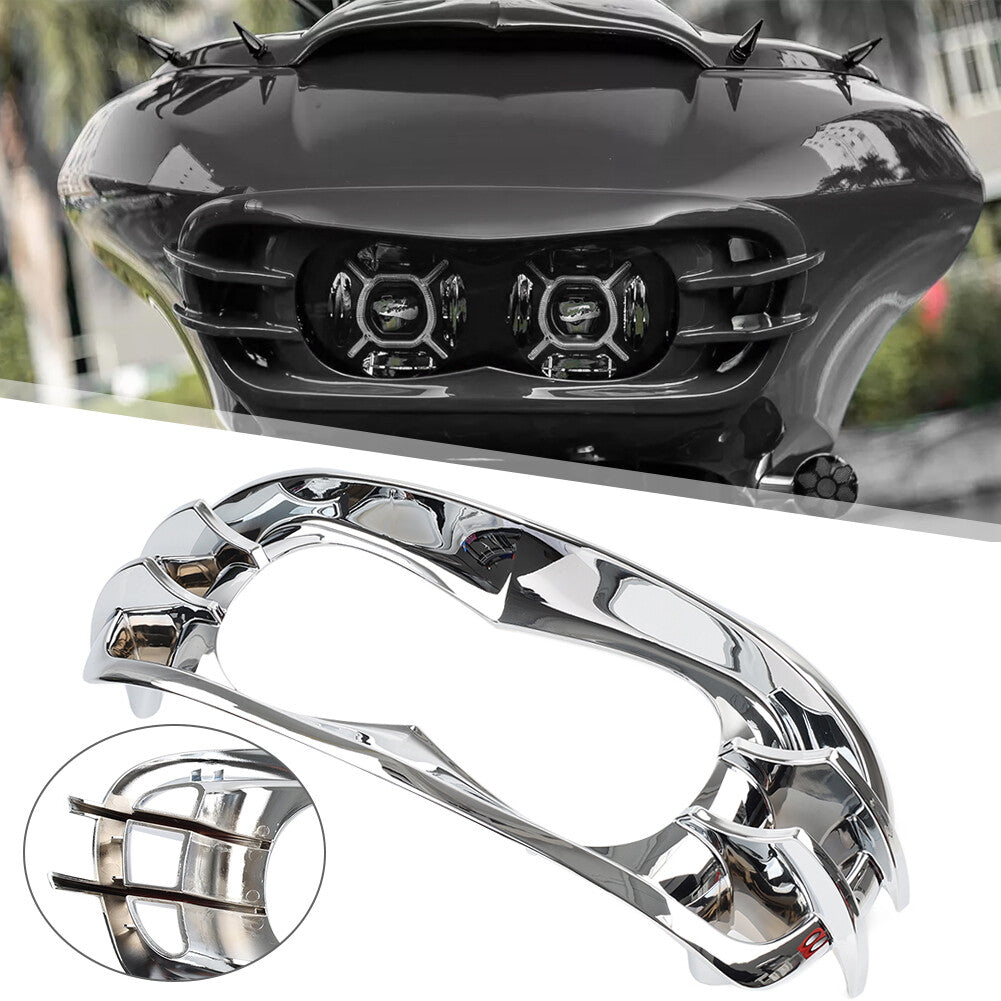 Motorcycle Chrome Headlight Bezel for Harley Road Glide FLTRX FLTRK FLTRU 2015+