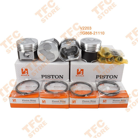 New Kit Piston  Rings STD FITS Kubota V2203 4 Cylinders (1G868-21110)