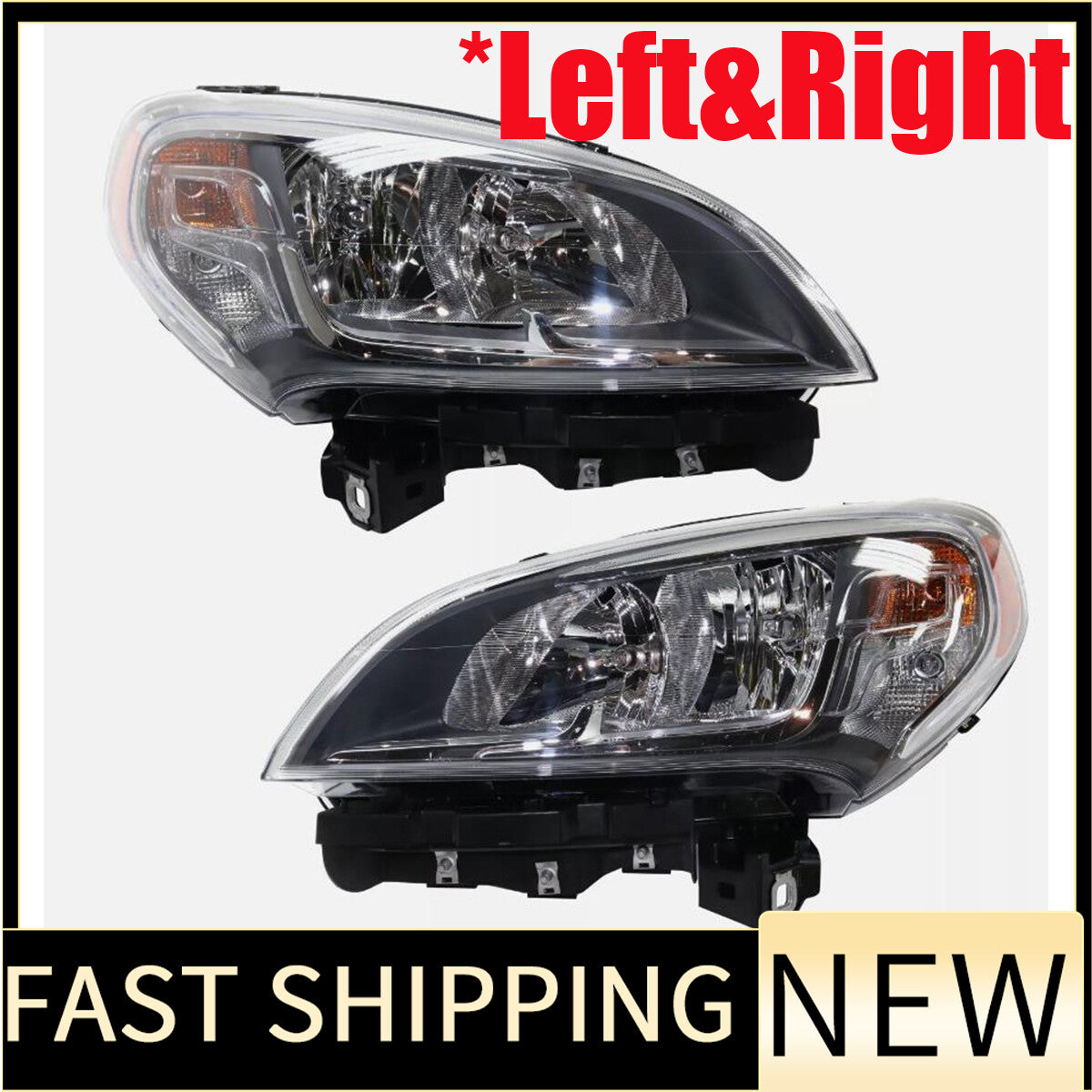 Left Right Headlight Set For 2015-22 for Ram ProMaster City 68469416AA 68469415AA