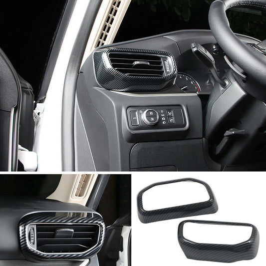 Carbon Fiber Inner Side Air Vent Outlet Frame Trim for Ford Explorer 2020-2022