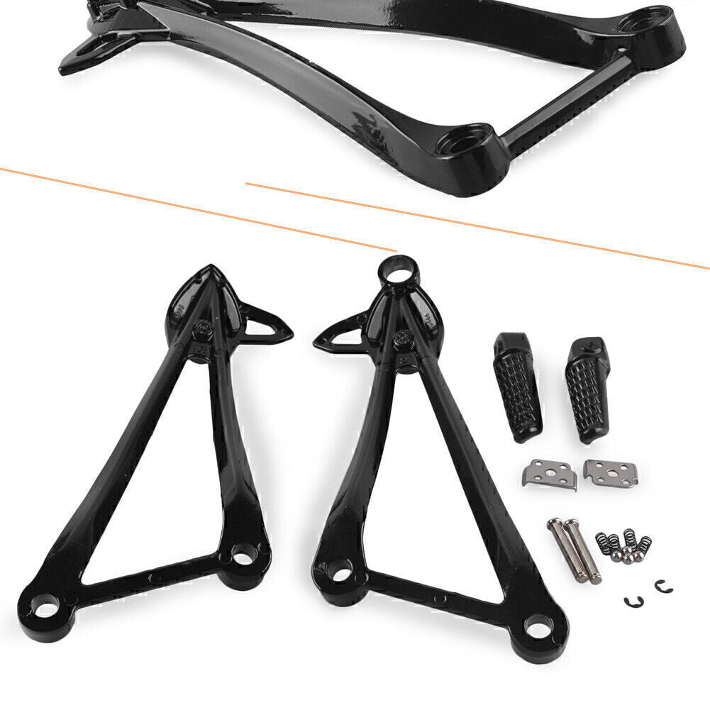 Rear Passenger Footrest Foot Pegs Brackets for Kawasaki ZX10R 2008 -2010