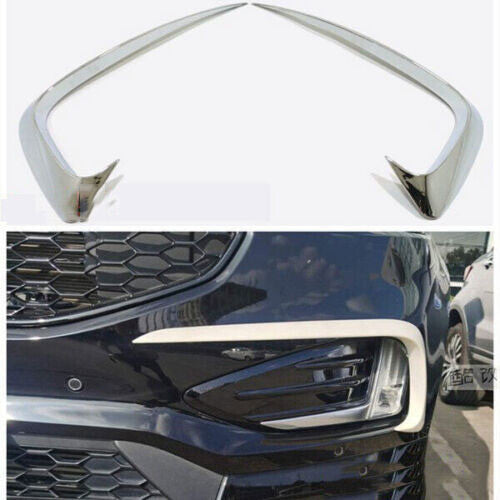 for Ford Edge 2019-21 ABS Chrome Front Fog Light Lamp Eyebrow Cover Trim Set 2x
