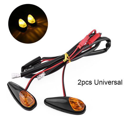 Car 2pcs LED Motorcycle Flush Mount Turn Signal Light Motorbike Indicator Lamp