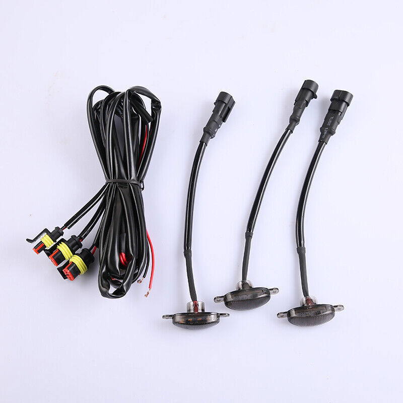 for GMC for Sierra 1500 2016-2021 Front Grille smoke LED Light Style DRL Lamp