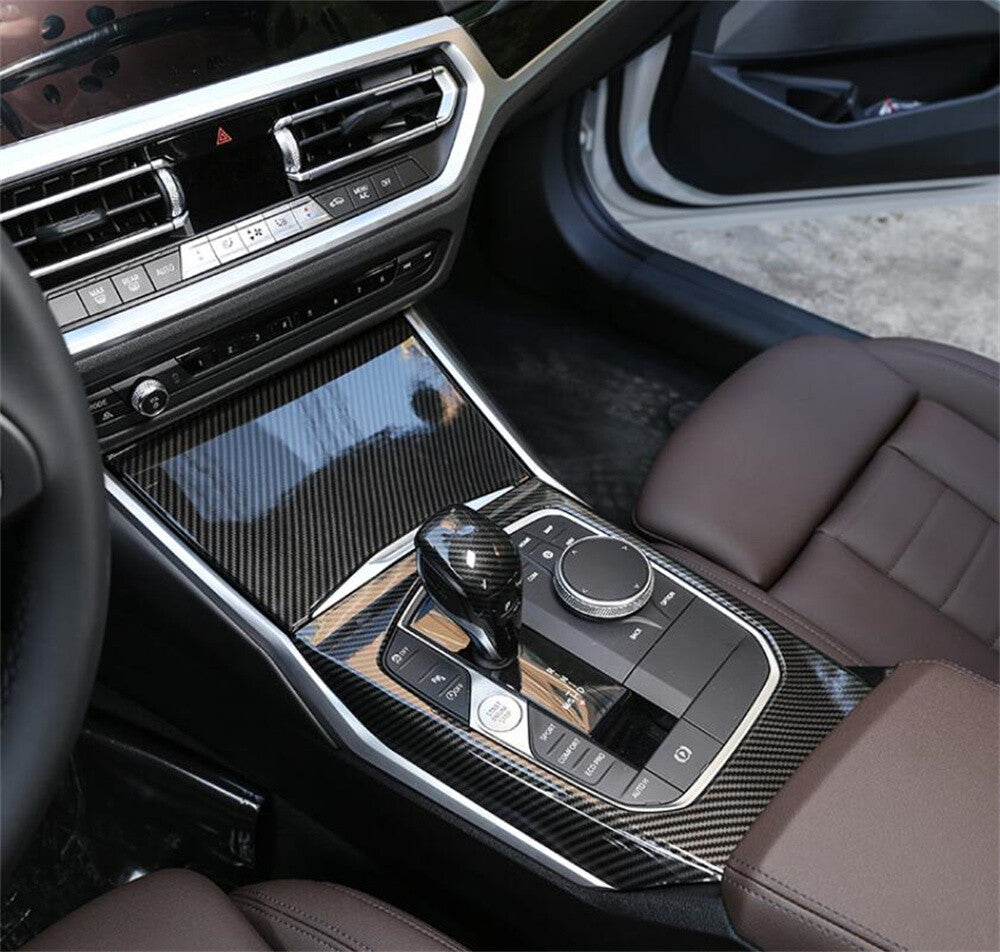 Carbon Fiber ABS Central Console Gear Shift Cover for BMW 3 Series G20 G28 2020+