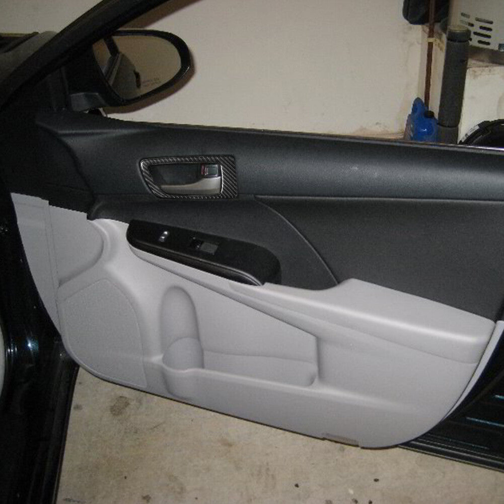2x Carbon Fiber Front Door Handle Panel Trim Cover for Toyota for Camry 2012-2014