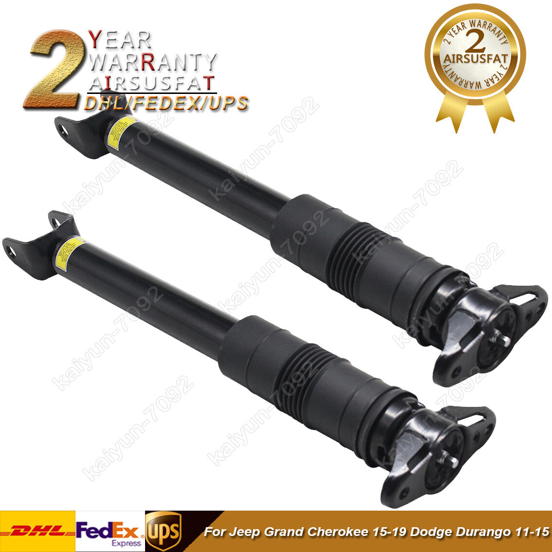 Pair Rear RightLeft Air Suspension Shocks for Jeep Grand Cherokee for Dodge Durango