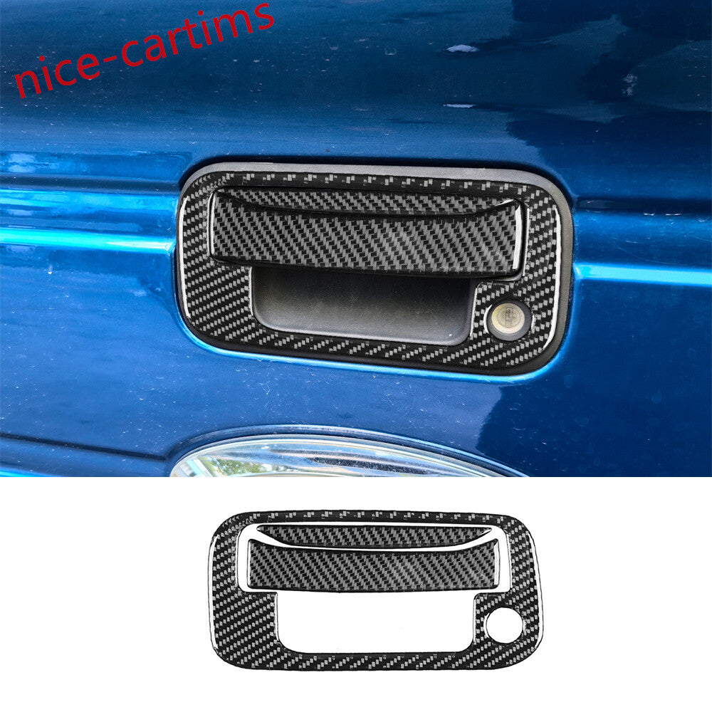 3¡ÁCarbon Fiber Tailgate Door Handle Bowl Panel Cover Fit for Ford F150 2009-2014