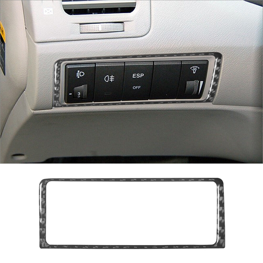 Carbon Fiber Interior Headlight Control Cover Trim for Hyundai Azera 2006-2011