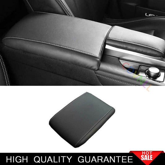 for Lexus RX350 450h 16-2022 Black Leather Inner Console Armrest Box Cover Trim